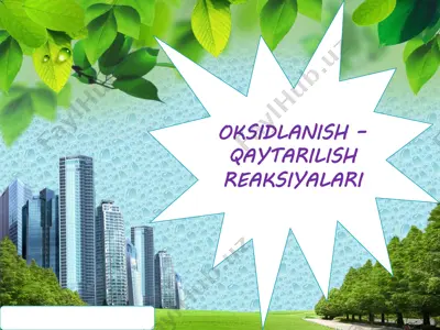 oksidlаnish – qаytаrilib borilish reаksiylаri — PDF