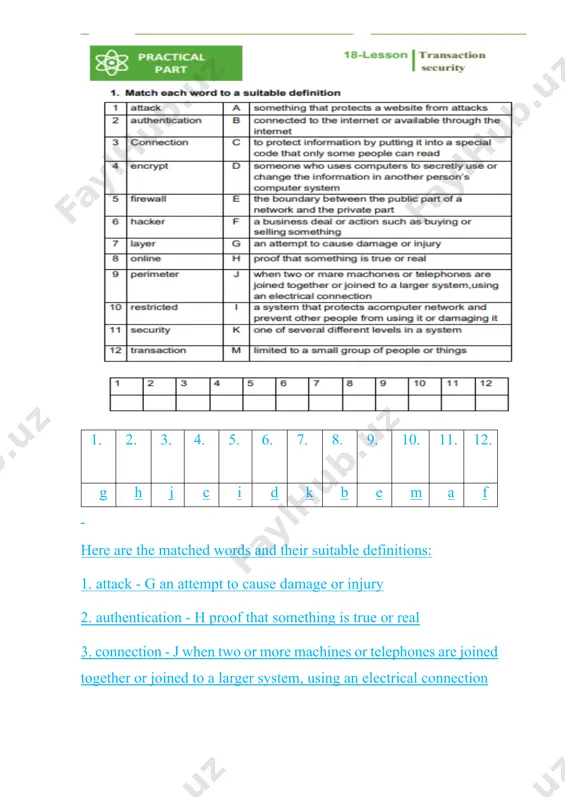 ed the system administrator profile can use this feature. 7. you receive the notifications you have selected when an enabled policy is triggered. 8. the notifications are formatted for easy recognition. 9. security policy management gets more difficult when you have many policies. 10. well-structured and tested policies keep your employees and customers connected, productive, and secure. here are the correct answers for the descriptions you provided: 1. electronic visual computer display that includes a screen: **monitor** 2. a panel of keys that you can enter letters and numbers: **keyboard** 3. an output hardware device that connects to a computer to generate sound: **speaker** 4. a secret word or phrase that must be used to gain admission to the place: **password** 5. a small device that a computer user pushes across a desk surface in order to point to a place on a display screen: **mouse** 6. a printed circuit …