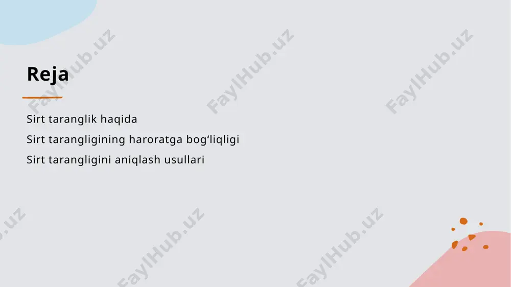 suyuqliklarning xususiyatlarini va ularning haroratga ta'sirini o'rganish orqali yangi materiallar yaratishga imkon beradi. sirt tarangligining haroratga ta'siri: nazariy asoslar va muhimlik. 1 harorat va sirt tarangligi harorat oshgani sari, suyuqliklarning molekulyar harakati kuchayadi, bu esa sirt tarangligini kamaytiradi va suyuqlikning xususiyatlarini o'zgartiradi. 2 o'zgarishlar va ta'sir harorat o'zgarishlari suyuqliklarning sirt tarangligi va ularning kimyoviy reaktsiyalariga ta'sir qiladi. bu, o'z navbatida, muhim natijalarga olib kelishi mumkin. 3 amaliy qo'llanilishi sirt tarangligining haroratga bog'liqligini bilish, sanoatda va tibbiyotda suyuqliklar bilan ishlashda muhim ahamiyatga ega, ayniqsa, gaz embolizmi holatida. harorat o'zgarishlari natijasida sirt tarangligida yuzaga keladigan o'zgarishlar. 01 harorat va sirt tarangligi haroratning ko'tarilishi sirt tarangligini pasaytiradi, chunki molekulalarning harakati tezlashadi va ularning o'zaro ta'siri kamayadi. 02 haroratning o'zgarishi haroratning o'zgarishi natijasida suyuqliklarning sirt tarangligi har xil darajada o'zgaradi, bu esa suyuqlikning fizikaviy xususiyatlariga ta'sir ko'rsatadi. 03 amaliy ahamiyati sirt tarangligidagi o'zgarishlar, masalan, havo va gaz emboliyasi kabi muammolarni aniqlashda muhim ahamiyatga ega, …