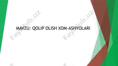 qolip oluvchilar — PPTX