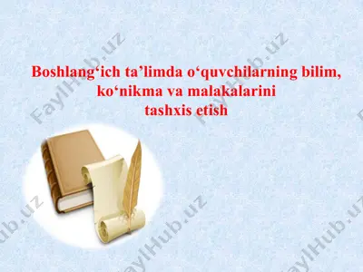 ta'lim olganlikni tashxis etish — PPTX