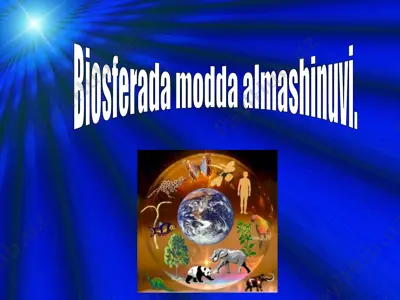 biosferada modda almashinuvi — PPTX