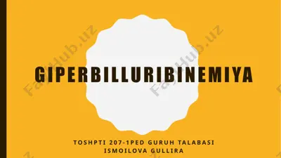giperbillirubinemiya — PPTX