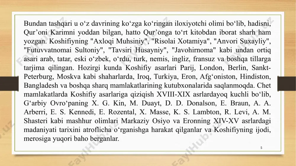 xusayin voiz koshifiyning axloqiy qarashlari - Page 5