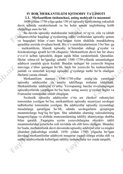 merkantilizm iqtisodiy ta’limoti — DOCX