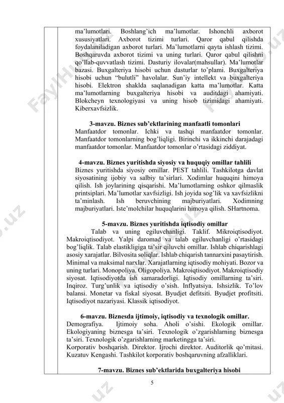 r teng imkoniyatlar - bu imtiyozlardan teng foydalanish va adolatli munosabatga asoslangan ish joyidagi insonlarni boshqarishga yondashuv. faoliyatni olib borishda diskriminatsiya, samarali teng imkoniyatlar siyosatini ishlab chiqish, 13-mаvzu. shaxslar, guruhlar va jamoalar jamoaviy ishning kuchli tomonlari, hamkorlikni tashkil etish, belbin: jamoa rollari, jamoani rivojlanish, jamoa identifikatori, muvaffaqiyatli jamoalar, samarali jamoalarni taqdirlash. jamoa rahbarining vazifasi "muvaffaqiyatli" yoki "samarali" jamoani qurishdir. jamoa bilan ishlashdan: ishni tashkil etishda foydalanish mumkin; nazorat faoliyati; g'oyalarni shakllantirish; qaror qabul qilish; bilimlarni birlashtirish. 14-mаvzu. shaxslar va guruhlarning motivatsiyasi. ta’lim va rivojlanish. sertifikatlash. motivatsiyaning umumiy ko'rinishi, ehtiyojlar va maqsadlar, motivatsiyasining jarayon nazariyalari, vroomning kutish nazariyasi, motivatsion yondashuvni tanlash, mak gregor: x nazariyasi va y nazariyasi, mukofotlar va rag’batlantirishlar, ishni loyihalash motivator sifatida, motivator sifatida to'lov. ta’lim jarayoni, ta’lim nazariyasidan saboqlar, ta'lim uslublari: alan mumford, rivojlanish va o’z ustida ishlash, mehnat unumdorligiga ta'sir etuvchi omillar, ehtiyojlar va ta’lim olishdan maqsad, ta'limga bo'lgan ehtiyoj ko'rsatkichlari, ta’lim olish va rivojlanishda ma’suliyat, …