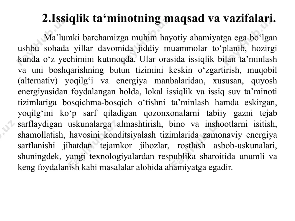 issiqlik ta’minoti va issiqlik tarmoqlari - Page 5