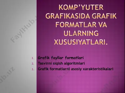 grafik fayllar formatlari — PPT