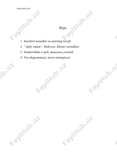kritik (tahliliy) fikrlash asoslari — DOC