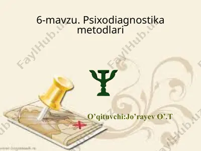 psixodiagnostika metodlari — PPTX
