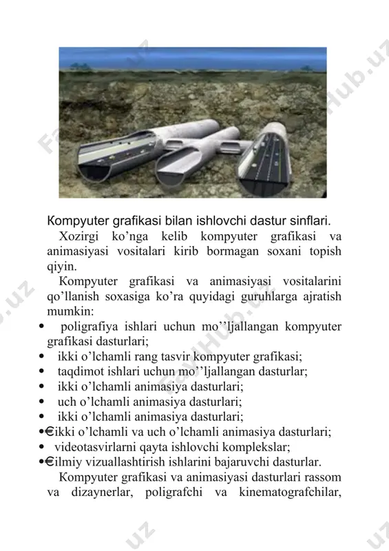 o’’ljallangan. bu dasturlar video a tovushli fayllarni qulay o’zatish (improt qilish), diagrammalarda annimasiya vositalaridan keng foydalanish imkonini beradi . yangi turdagi taqdimot dasturlar katoriga makromedia firmasining action hamda gold disk firmasining astound dasturlar paketi (tuplami) kiradi. power point dasturi ms office dasturlar to’plami tarkibiga kiradi. undan foydalanish oson, qulay. dasturda o’rgatuvchi o’quv dasturi, tayyor taqdimot namunalari, matn bilan ishlash vositalari, boshlovchilar uchun foydali yordam tizimi mavjud . power point dasturida ichki multimedia vositalari bo’lmasada, bu vositalarni ole-2(object linking and embedding) texnologiyasi yordamida kengaytirish va to’ldirish mumkin. astound dasturi( paketi) yangi taqdimot dasturlari ichida eng yaxshilaridandir. u ishlatilishi soddaligi bilan ajralib turadi. tovushli kliplar, harakatli tasvirlar va multimedianing boshqa elementlaridan bir vaqtning o’zida baravar (sinxron) ishlatishga imkon beradi. taqdimot dasturlari ichidan os/2 va macintosh muxitida ishlovchi komponovka (ihchamlashtirish, birlashtirish) va dizayn vositalariga ega adobe persuasion dasturini, windows muxitida ishlovchi kuchli rasm chizish vositalari qulay boshqaruvga ega novell presentations dasturini, hamda slayd-ko’rgazmalar …