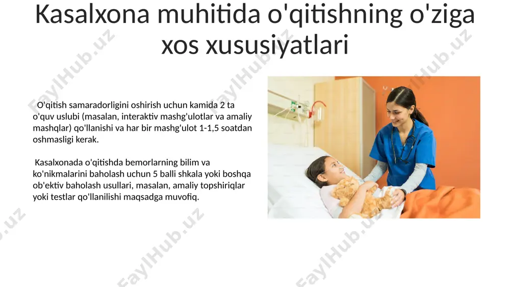 "gospital pedagogikasi" ning asosiy tamoyillari - Page 5