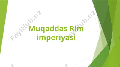 muqaddas rim imperiyasi — PPTX