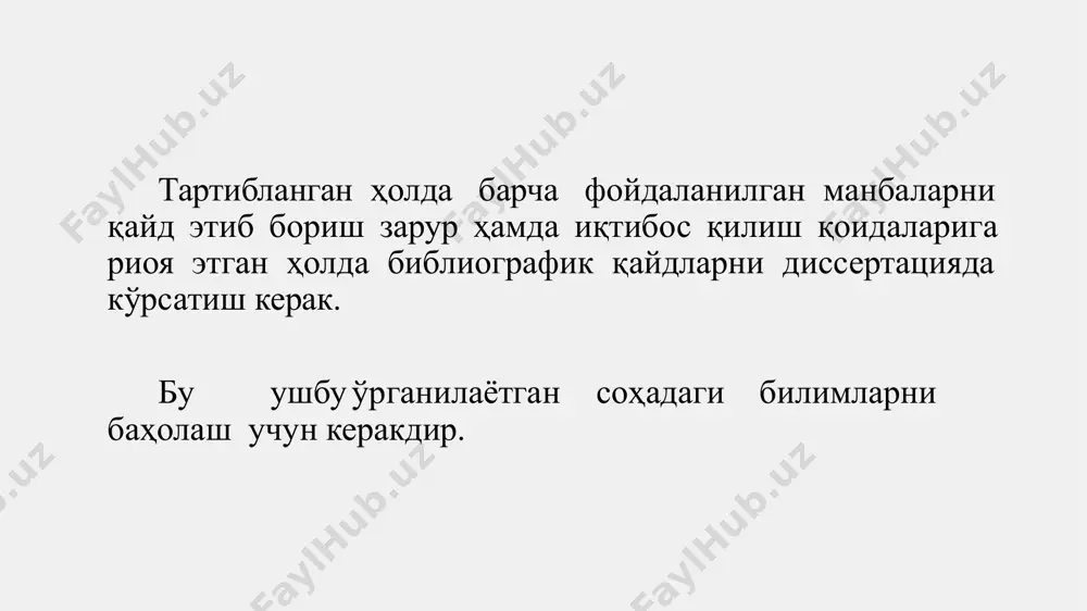 иётлар рўйхати сўз лимитида ҳисобга олинмайди. гарвард тизими онлайн журнал мақолалари collis, j. ва jarvis, r. (2002) “кичик корхоналар менежменти ва молиявий маълумотлари‘” кичик бизнес ва тадбиркорлик журнали, 9 (2), 100-10 бет http://www.emeraldinsight.com/10.1108/14626000210427357 [кирилган сана 2008 йил 25 август] чоп этилган журналлардаги мақолалар collis, j, jarvis, r. ва skerratt, i. (2004) “бб да кичик бизнеснинг аудитга бўлган талаби” бухгалтерия ва бизнес тадқиқотлари, 34 (2), 87-100 бет онлайн ҳисобот collis, j. (2003) аудит натидаларига директорларнинг қарашлари, urn 03/1342, октябр, лондон: dti. http://www.berr.gov.uk/files/file25971 .pdf [кирилган сана 2008 йил 30 июнь] китоб collis, j. ва hussey, r. (2003) бизнес тадқиқотлар, 2-чи нашр, басингстоук: плагрейв макмиллан китобдаги боб collis, j., dugdale, d. ва jarvis, r. (2001) “бб даги кичик корхоналарнинг ҳисоботларини тартибга солиш”, mcleay, s. ва riccaboni, a. (eds)да “бухгатлерия ҳисоботларини тартибга солиш масалалари, бостон: клувер, 167-85 бетлар ванкувер тизимида ҳавола рақамлар орқали сноска кўринишида ёки ўша бетнинг ўзига ёки хужжат охирига қўйилади. ванкувер …
