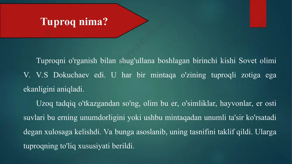 tuproq muhiti organizmlar turlarini ekalogik guruhlarini aniqlash - Page 3