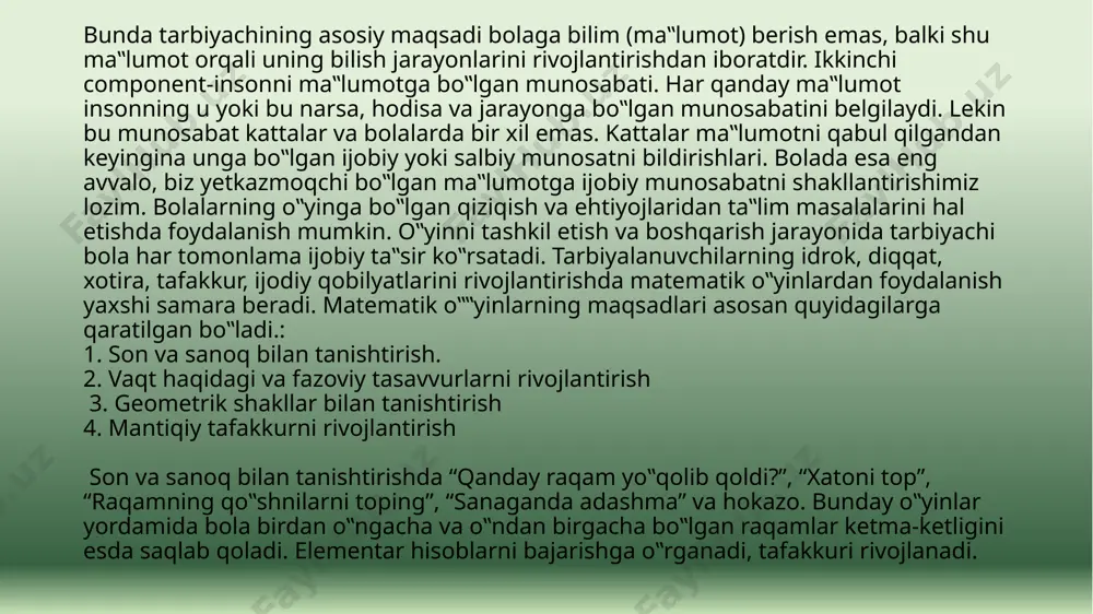 maktabgacha ta’limda mashg’ulot va o’yining ahamiyati - Page 5