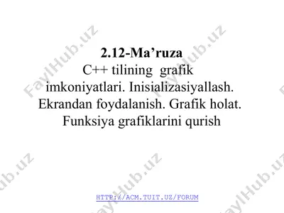 c++ tilining grafik imkoniyatlari — PPT