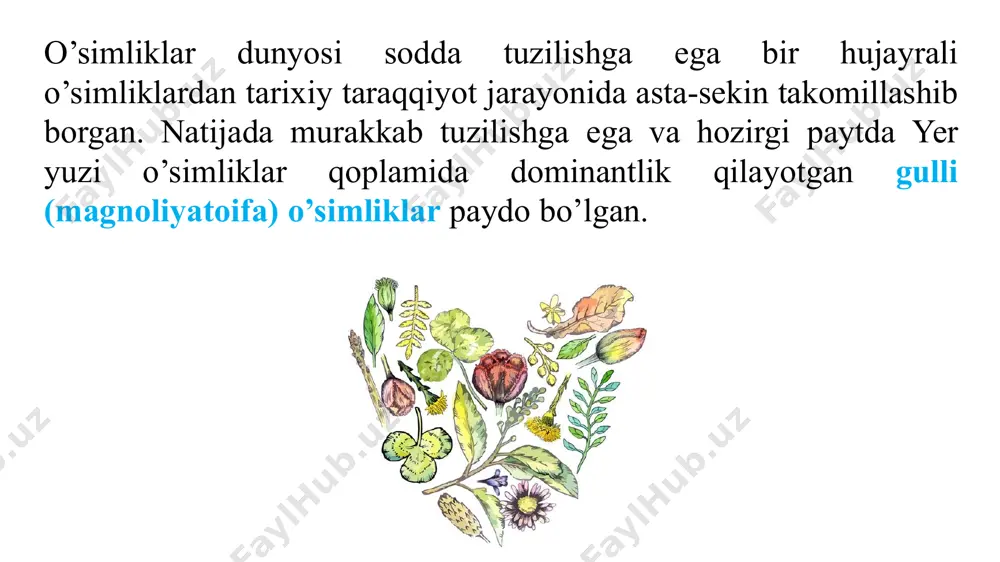 adan bir yil o’tgandan keyin t. shvann (1810-1882) hujayra nazariyasini ta‘riflab berdi. ingliz olimi charlz darvinning (1809-1882) “tabiiy tanlanish yo’li bilan turlarning paydo bo’lishi” (1859) degan mashhur asarining bosilib chiqishi biologiya fanida katta voqea bo’ldi. darvin nazariyasining asosiy g’oyasi- tabiiy tanlanish va sun‘iy tanlash haqidagi ta‘limotdir. botanika fanining rivojlanish tarixi o’zr fa botanika institutida hozirgi mavjud va qazilma (paleontologik) o’simliklarni o’rganish va o’simliklardan oqilona foydalanib biogeotsenozlarni asrab qolish, introduktsiya va akklimatizatsiya ishlari olib borilmoqda. bu sohada yirik monografiyalar nashr etildi. 6 jildli “o’zbekiston florasi”, akad. e.i. korovinning 2 jildli “o’rta osiyo va janubiy qozog’istonning o’simliklar qoplami”, akad. k.z. zokirovning 2 jildli “zarafshon daryosi havzasining florasi va o’simliklarining qoplami” va 10 jildli “o’rta osiyo o’simliklarining aniqlagichi” kabi monografiyalar nashr etildi. o’zbekiston o’simliklar dunyosining paydo bo’lishi, floristik tarkibi rivojlanishi va hozirgi holati hamda ulardan oqilona foydalanish yo’llari respublikamizda faoliyat ko’rsatgan va ijod qilayotgan a.i. vvedenskiy, e.p. korovin, m.p. popov, k.z.zokirov, a.m.muzaffarov, i.i.granitov, …