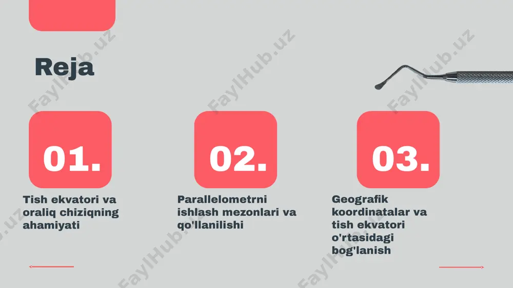 ylashuvini belgilaydi. tish ekvatori esa, yer yuzasida tishlar joylashgan mintaqani ko'rsatadi va geografik koordinatalarni belgilashda muhim ahamiyatga ega, chunki u tishlar va geografik nuqtalar o'rtasidagi aloqani o'rnatadi. photo by getty images on unsplash tish ekvatorining ilmiy ahamiyati tish ekvatori qanday ilmiy tadqiqotlarda foydalaniladi tish ekvatori geografik tadqiqotlarda va kartografiyada muhim rol o‘ynaydi. u er yuzasidagi nuqtalar orasidagi masofalarni aniqlash va xaritalarda to‘g‘ri joylashuvlarni belgilashda qo‘llaniladi. shuningdek, tish ekvatori o‘rganilayotgan hududning geologik xususiyatlarini aniqlashda ham yordam beradi. tish ekvatorining amaliy qo'llanilishi tish ekvatori amaliyotda navigatsiya va xaritalashda keng qo‘llaniladi. u kosmik kemalar va samolyotlarning yo‘nalishlarini aniqlashda yordam beradi, shuningdek, har xil geografik tadqiqotlar va ilmiy loyihalarda asosiy ma'lumot manbai sifatida xizmat qiladi. tish ekvatori va global muammolar iqlim o'zgarishiga ta'sir tish ekvatori iqlim o'zgarishini o'rganish uchun muhim joydir, bu erda o'zgarishlar global iqlimga ta'sir ko'rsatadi. resurs yetishmasligi tish ekvatori atrofidagi resurslar kamayishi global muammolarni keltirib chiqaradi, masalan, oziq-ovqat xavfsizligi. tadqiqot va …