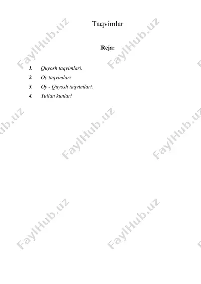 taqvimlar — DOC
