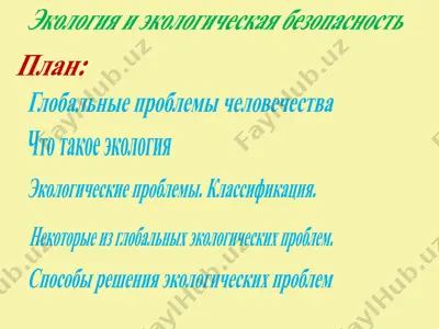 ekologiya i ekologicheskaya bezopasnost — PPTX