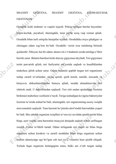 shaxsiy gigiyena — DOCX
