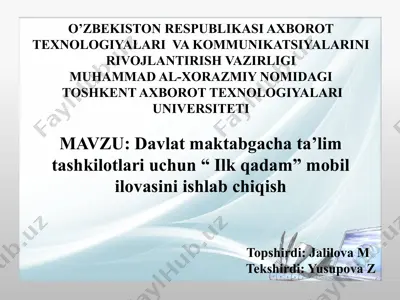 "ilkqadam" mobil ilova — PPTX