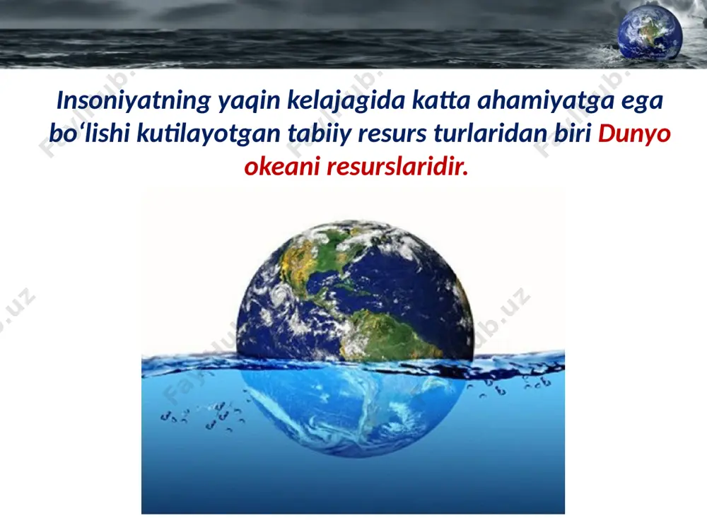 dunyo okeani. iqlimiy, kosmik, biologik va rekreatsion resurslar . 9 - sinf - Page 3