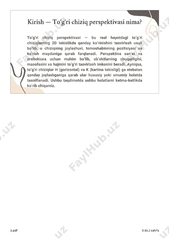 to'g'ri chiziq perspektivasi - Page 2