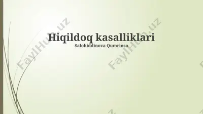 balandlik kasalliklari — PPTX