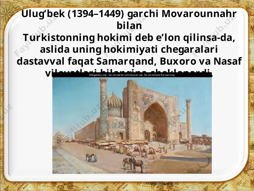 mirzo ulug‘bekning hukmronligi davrida movarounnahr. 7 - sinf - Page 3