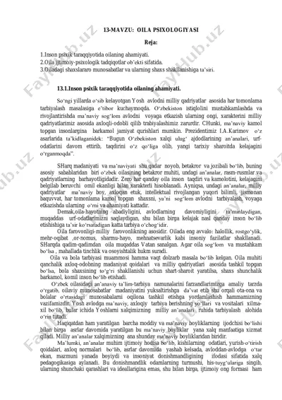 oila psixologiyasi — PDF