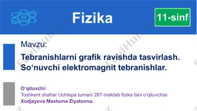 tebranishlarni grafik ravishda tasvirlash — PPTX