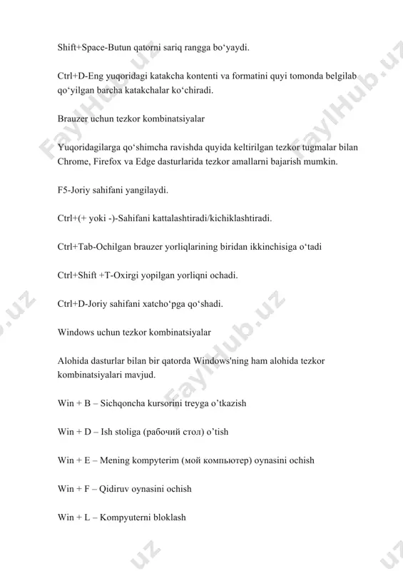 microsoft office dasturlari kombinatsiyalari - Page 3