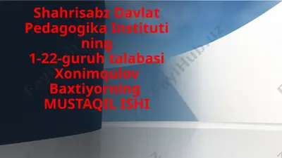 uch tekislikning kesishish nuqtasi — PPTX