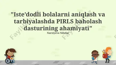 qobiliyatli bolalar uchun maxsus dasturlarni ishlab chiqish — PPTX