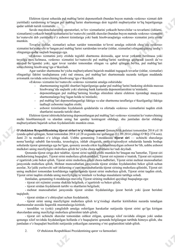 , yangi savdo qonunchiligi vujudga keltirila boshlandi. shu tufayli 1807 yilda fransuz savdo kodeksi qabul qilindi (code de commerce). tijorat huquqi rivojidagi keyingi bosqich 1848 yilda veksel ustavi, 1861 yilda umumgerman savdo nizomining qabul qilinishi (deutshes handelsqesetzbuch) bilan bog‘liqdir. ammo 1871 yilga kelib germaniya imperiyasining yuzaga kelishi va germaniya bojxona ittifoqining barham topishi bilan germaniya savdo nizomi xalqaro savdo huquqining manbaidan milliy qonunchilik hujjatiga aylanib qoldi. «xalqaro savdo huquqi» tushunchasi xix asr va xx asrning birinchi yarmi davomida huquqiy fanlar sohasida qo‘llanilmadi. hozirgi zamon savdo huquqi nishonlari xix asr oxirlarida yuzaga kelgan bo‘lib, bunga xalqaro savdo aloqalarining kuchayishi, uning amaliyotida turli qoidalar, huquq institutlarining keng qo‘llana boshlanganligi turtki bo‘ldi. bunda savdogarlarning tarmoq uyushmalari ishlab chiqqan va muomalaga kiritgan shartnoma namunalari, umumiy qoidalar, tavsiyalar muhim o‘rin tutadi. ular qatoriga london corn trade association, london oil seed association, retined suqar assocition va boshqa ko‘plab boshqa uyushmalarni kiritish mumkin. xalqaro savdo sohasida nodavlat …