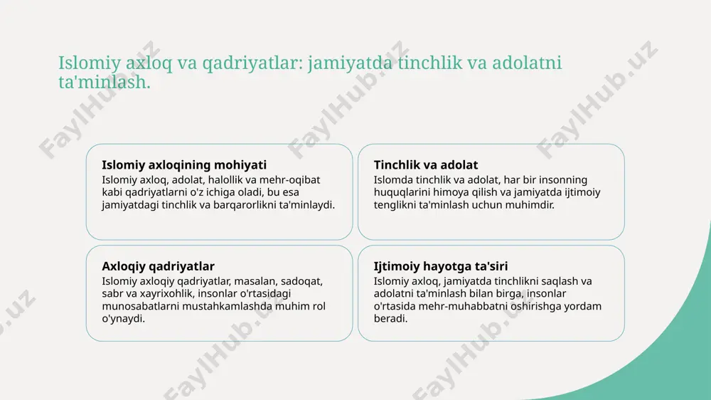 islom dinni va uning asosiy g'oyalari - Page 5