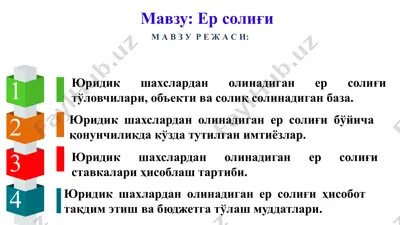 ер солиғи — PPTX