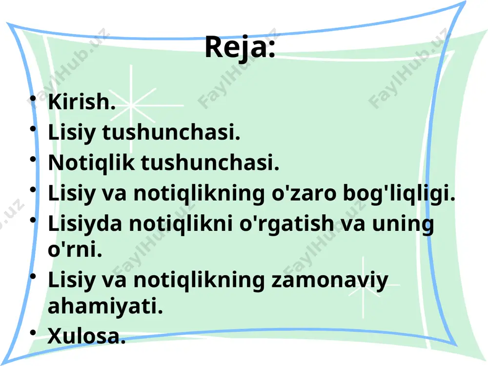 rol o'ynagan. bu ta'lim muassasasi yunonlar uchun juda muhim bo'lgan — ilm-fan va siyosatga oid masalalarni chuqur o'rganish, falsafiy va etik tamoyillarni tushunish uchun zarur bo'lgan o'quv tizimiga ega edi. lisiy tushunchasi keng ma'noda aristotelning o'zining ta'lim tizimi va uning o'quvchilari bilan bog'liq. aristotel ta'limida o'quvchilar faqatgina nazariy bilimlarga ega bo'lmay, balki amaliy mashg'ulotlarda, xususan, notiqlik va munozaralarda ham yuqori ko'nikmalarga ega bo'lishgan. lisiyda o'qigan talabalar o'z fikrlarini erkin va ishonchli tarzda bayon etish, bahs va munozaralarda qatnashish ko'nikmalarini rivojlantirganlar. bu muassasa nafaqat falsafaning, balki madaniyat va siyosatning ham markaziga aylangan. lisiy tushunchasining ahamiyati shundaki, u nafaqat bilimlar, balki insonning o'zligini, fikrlash va muloqot qilish imkoniyatlarini ham rivojlantirgan. aristotelning bu ta'lim tizimi, nafaqat qadimgi yunon davrida, balki keyingi avlodlarga ham o'z ta'sirini ko'rsatgan. lisiyda o'qigan har bir shaxs nafaqat ilm-fan sohasida, balki ijtimoiy va siyosiy hayotda ham muvaffaqiyatli bo'lishga qodir bo'lgan. notiqlik tushunchasi notiqlik tushunchasi, tarixan, odamlarning fikrlarini aniq, ravon …