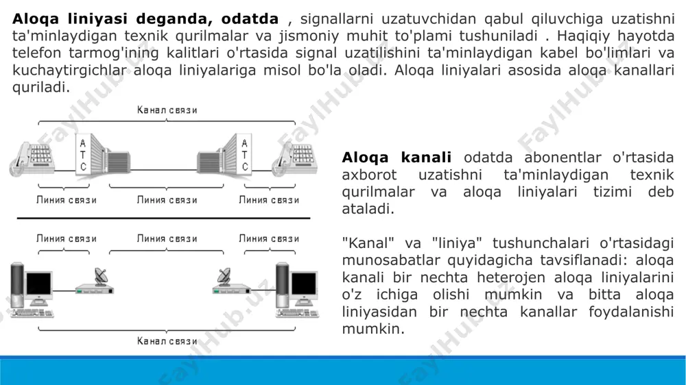 kkita asosiy tur mavjud: faol yulduz (haqiqiy yulduz) - boshqa periferik kompyuterlar bitta markaziy kompyuterga ulangan va ularning har biri alohida aloqa liniyasidan foydalanadi. periferik kompyuterdan olingan ma'lumotlar faqat markaziy kompyuterga, markaziy kompyuterdan bir yoki bir nechta periferiklarga uzatiladi. faqat tashqi ko'rinishida yulduzga o'xshash passiv yulduz . hozirgi vaqtda u faol yulduzga qaraganda ancha keng tarqalgan. bugungi kunda eng mashhur ethernet tarmog'ida foydalanilganligini aytish kifoya . ushbu topologiyaga ega bo'lgan tarmoqning markazida kompyuter emas, balki maxsus qurilma - kalit yoki u ham deyilganidek, kalit ( switch ), kiruvchi signallarni tiklaydi va ularni to'g'ridan-to'g'ri qabul qiluvchiga yuboradi. ring ( ring ) - kompyuterlar ketma-ket halqaga birlashtiriladi. axborotni halqada uzatish har doim faqat bitta yo'nalishda amalga oshiriladi. har bir kompyuter ma'lumotni zanjirda o'zidan keyingi faqat bitta kompyuterga uzatadi va ma'lumotni faqat zanjirdagi oldingi kompyuterdan oladi. yog'och bu tarmoq topologiyasi bo'lib, unda har bir yuqori darajadagi tugun yulduzlar birikmasini tashkil etuvchi yulduz aloqasidagi …