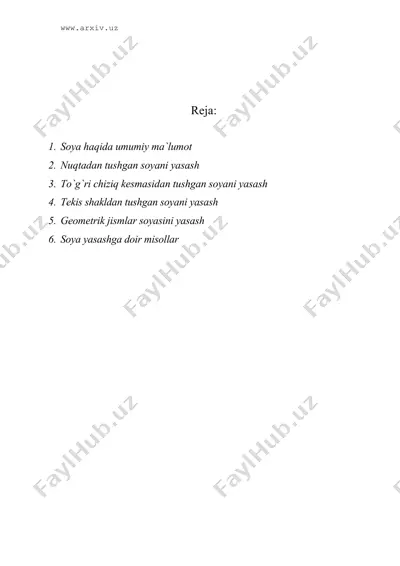 оrtоgоnаl vа аksоnоmеtrik proyeksiyalаrdа sоya — DOC