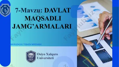 davlat maqsadli jamg'armalari — PPTX