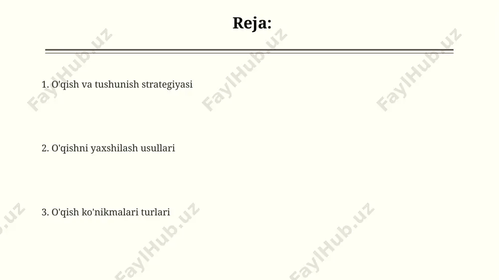 ng birinchi bosqichi – matnni ko'rib chiqish, undagi sarlavhalar, rasm va jadvallarni tahlil qilish, taxminan 2-3 daqiqa ichida matnning asosiy g'oyasini tushunishni o'z ichiga oladi, masalan, toshkentdagi gazetani o'qishda. ikkinchi bosqich – matnni chuqurroq o'qish, ya'ni har bir jumla, paragrafni tushunishga harakat qilish, asosiy fikrlarni ajratib olish, so'zlarning ma'nosini aniqlashtirish, taxminan 5-7 daqiqa davom etadi va samarali o'qish texnikalarini talab qiladi. uchinchi bosqich – o'qilgan matnni tahlil qilish va umumlashtirish bosqichi, unda matnning asosiy g'oyasi, muallifning fikri va shaxsiy xulosalar shakllantiriladi, masalan, 10-15 daqiqa davomida samarqand tarixiga bag'ishlangan kitobni o'qib bo'lgandan keyin. o'qishni yaxshilash uchun mashqlar kuniga kamida 1000 so'z o'qishni maqsad qilib qo'ying va o'qish jarayonida 5 minutdan keyin qisqa tanaffus qilib, o'qiganlaringizni eslab qoling. bu usul bilan xotira va tushunish qobiliyatingizni yaxshilashingiz mumkin. o'qish tezligingizni oshirish uchun har kuni kamida 20 daqiqa davomida 3 turli janrdagi adabiyotlarni, masalan, badiiy adabiyot, ilmiy maqola va gazetani o'qing. shundan so'ng, o'qiganlaringiz …