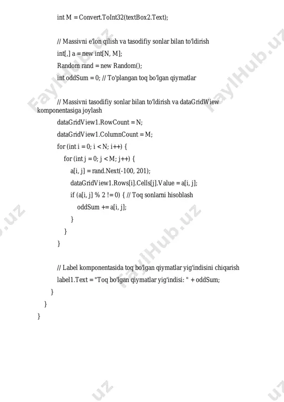 massiv yaratish va operatsiyalar - Page 3