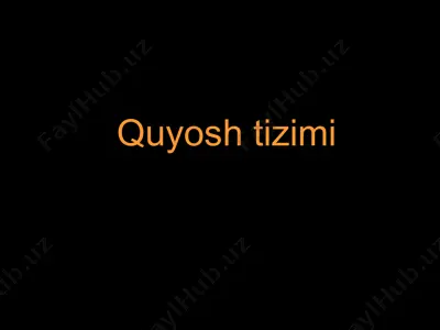 quyosh tizimi — PPTX