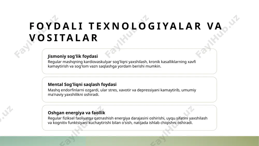 sportda jismoniy sifatlarni rivojlantirish jismoniy sifatlarni rivojlantirishda kuch va tezlikning birgalikka ega bo'lish, masalan, sprinterining zorlashgan boshlang'ichi yoki teshab turuvchining tez ko'tarishi kabi. sportda tezlik sportchilarning raqiblarni o'tkazish uchun juda muhimdir, masalan, futbolchining tez qadam ishlari yoki basketbolchining tez chiqishlari kabi. kuch va tezlikni oshirish uchun maxsus o'qitish dasturlari, oziq-ovqat va to'g'ri dam olish orqali sportchi performansini optimallashtirish mumkin. tenglik va koordinatsiya 1 2 3 tenglik va koordinatsiyani saqlash tengsizlik va koordinatsiyani yaxshilash uchun mashqlar yosh va urushning tinchlik va koordinatsiyaga ta'siri tenglik va koordinatsiya yog, raqs va sport kabi faoliyatlar uchun juda muhimdir, chunki bu zararlarini oldini olish va performansni yaxshilash uchun muhimdir. tai chi, pilates va ma'lum kuchli mashqlar orqali faolliklar, to'g'ri tartib va koordinatsiyani yaxshilashga yordam berishi mumkin. yoshlansa yoki zarar ko'rsatsak, bizning to'g'ri va ko'ordinatsiyamiz pasayishi mumkin, lekin doimiy mashg'ulot va jismoniy terapiya bu ko'nikmalarni saqlash va yaxshilashga yordam berishi mumkin. jismoniy rivojlantirish uchun oziq-ovqat. o'sish …