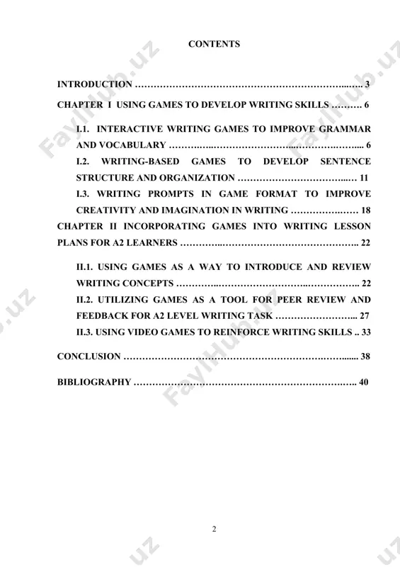 d imagination in writing. additionally, we will discuss the ways in which games can be used to introduce and review writing concepts, as a form of peer review and feedback, and to reinforce writing skills and as a form of assessment. overall, the use of games in teaching writing for a2 learners can be an effective and motivating tool for language learning and development, which can be incorporated in various ways to enhance the learning experience. furthermore, incorporating games into writing lesson plans can provide a way for students to practice and apply their writing skills in a fun and interactive environment. this can help to increase student engagement and motivation, leading to better retention of the material. additionally, games can also serve as a way to break up the monotony of traditional writing assignments and make the learning experience more enjoyable for students. furthermore, games can provide a way …