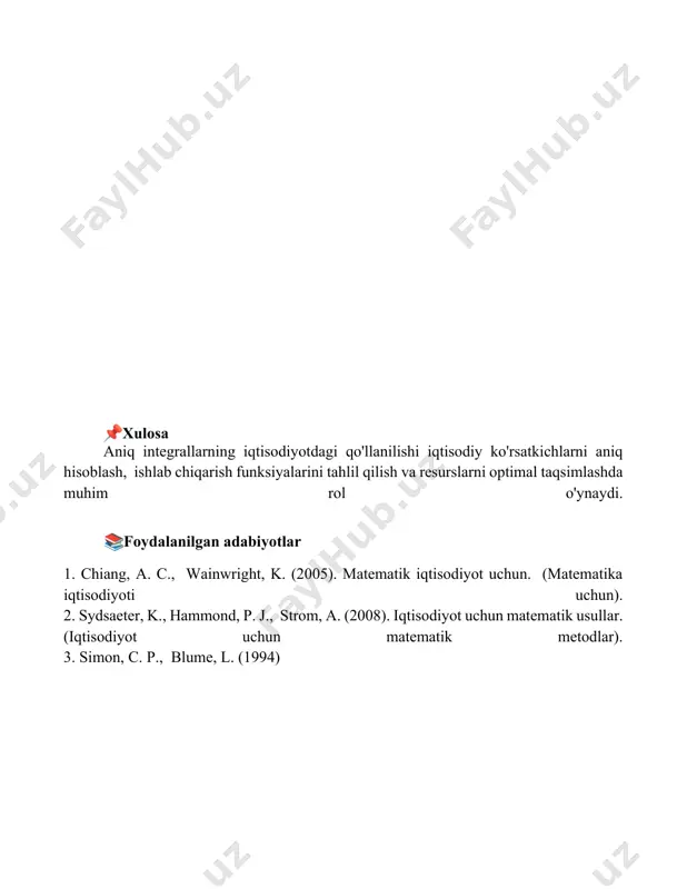 karrali integrallarni iqtisodiyotdagi tatbiqlari - Page 5