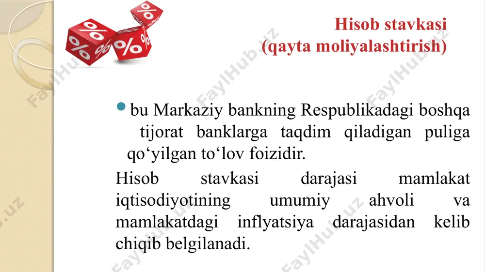 klarga, xususiy, mintaqaviy aralash mulkchilikka asoslangan bankka boʻlinadi. aksiyador banklar aksiyador jamiyat kabi ochiq turdagi yoki yopiq turdagi aksiyador banklar boʻlishi mumkin. ba'zi tijorat banklari paylar (badallar) hisobidan tashkil qilinishi mumkin. bu turdagi banklarning qatnashchilari ham yuridik va jismoniy shaxslar boʻlishi mumkin. xususiy banklar jismoniy shaxsning pul mablagʻlari hisobidan tashkil qilingan banklar hisoblanadi. joylashish belgisiga qarab tijorat banklar: xalqaro respublika mintaqaviy viloyat banklariga boʻlinishi mumkin. bajaradigan operatsiyalariga qarab tijorat banklar - universal va maxsus banklarga boʻlinadi. universal banklar xilma-xil operatsiyalar bajarish, har xil xizmatlar amalga oshirish xususiyatiga ega boʻladi. maxsus banklar ma'lum yoʻnalishlarga xizmat koʻrsatib, oʻz faoliyatini shu yoʻnalishlarda yutuqlarga, samaradorlikka erishishga bagʻishlaydi. banklarning vazifalari: 1 pul va qimmatli buyumlarni omonatga olib, saqlash 2 pul bilan boʻladigan barcha operasiyalarini bajaradi 3 chet el valyutasini sotadi va sotib oladi 4 kredit bilan operasiyalar 5 oʻz puliga aksiya sotib olib, uni boshqa sohaga joylashtiradi 6 biznes yuzasidan maslahat beradi va hokazo image5.jpeg …